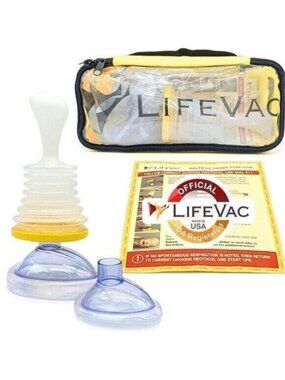 LifeVac Yellow Travel Kit - Portable Suction Rescue Device, First Aid Kit NEW